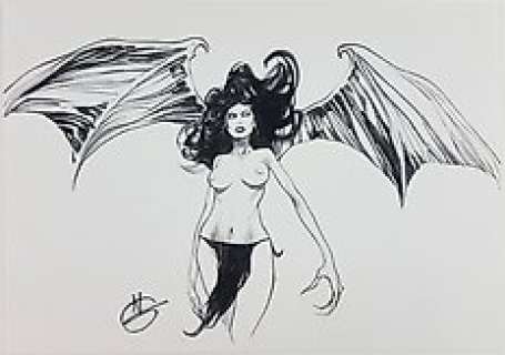  - Nicola Genzianella - illustraz. originale "Dampyr Vampira" - Page volante 