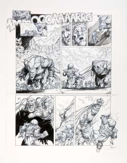 GOUX Pierre Denis Mjollnir Planche... - Lot 253 - GOUX Pierre Denis Mjollnir Planche 37 de l’album Le...