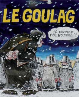 Dimitri | Â«Le GoulagÂ». Encre de Chine et gouache directe pour la couverture | Tessier Sarrou