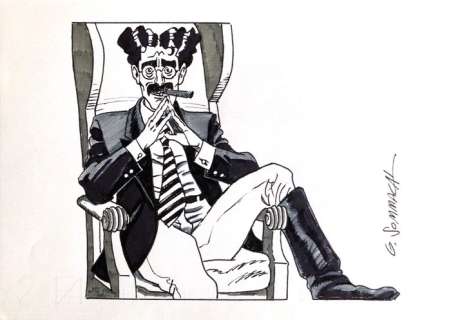 Dylan Dog - Groucho - original illustr. - Page volante - EO | Catawiki
