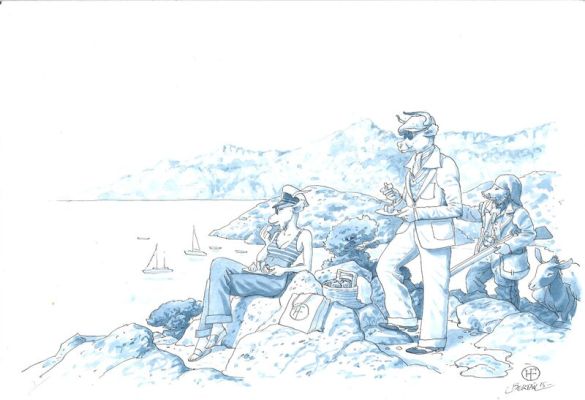 Dominique Bertail | Illustration pour la campagne "Histoire et Fromage" | 2DGalleries