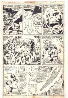 Don Heck, Vince Colletta - Marvel premiere #30 p. 27 - captain america, namor the sub-mariner, and liberty legion vs. Red skull - 1976