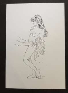 Jim - Dessin original encre de Chine - Une nuit Ã  Rome - Marie - (2013) | Catawiki