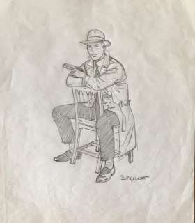 Berthet, Philippe   - Dessin original - Projet de couverture - Le privé d’Hollywood - (2014) | Catawiki