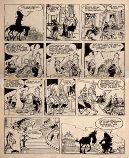 Uderzo - Jehan Pistolet et l‘espion Encre de Chine pour la planche 95 de