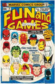 FUN AND GAMES MAGAZINE #1 COMPLETE STORY & COVERS COLOR GUIDES (ANDY YANCHUS COLORIST). | Hake’s