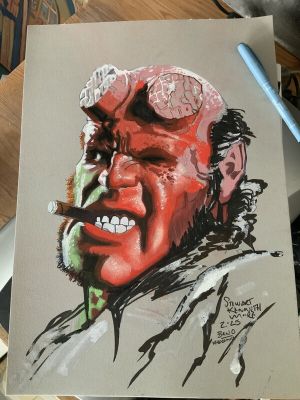 Stewart Kenneth Moore | Hellboy Convention Sketch | 2DGalleries