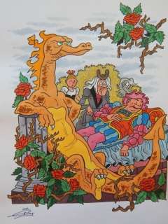 Suske en Wiske - Originele tekening in kleur - De Schone Slaper - (2015) | Catawiki