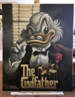 Uncle Scrooge - The Godfather -  Large Painting on Canvas - 100 x 81 x 2 cm - Joan Vizcarra  - Art acrylique | Catawiki