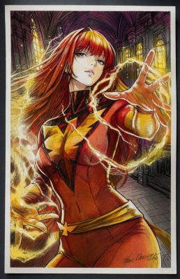 Mano Ramirez | Phoenix 11x17 Acrylic and Ink Illustration | Raremarq (Buy It Now)