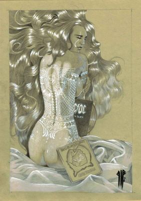 Philippe Bringel | Fille tatouée - Rock | 2DGalleries
