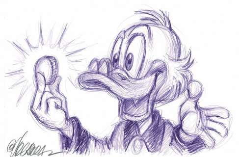 Uncle $crooge’s Fortune Coin - Original Sketch - Vizcarra - Art original | Catawiki