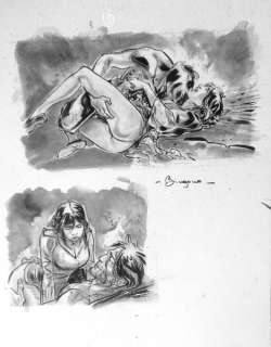 Bingono, Brice - 5 Planches de cases originales + 1 Sketch de couverture - Jackal - (2018/2018) | Catawiki