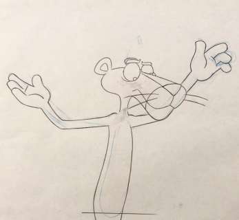 Pink Panther - ORIGINAL ANIMATION DRAWING (FROM THE 70’S) - EO | Catawiki