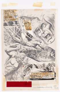 THRILLING ADVENTURE STORIES #1 (KROMAG) ORIGINAL ART PAGE BY JACK SPARLING. | Hake’s