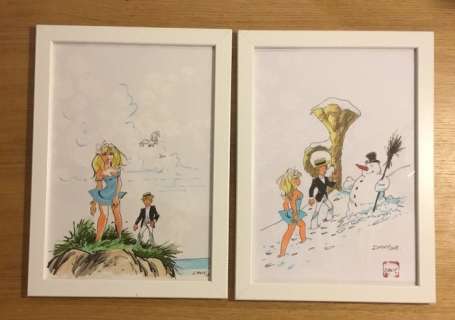 Olivier Rameau - Ensemble de 2 dessins originaux - Page volante - (2018/2019) | Catawiki