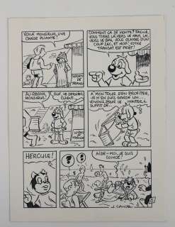 Cance Pif La Chaise... | CANCE Pif La chaise pliante Planche 8 d’une aventure Encre... | Vermot et Associés