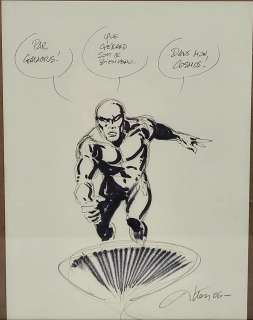 Jean-Yves Mitton (1945), Le Surfeur D’argent, Dessin Original Dédicacé, Encre de Chine Et Feutre Sur Papier, Signé En Bas À Droite Et Daté 2006, Dim. 31,5 X 24 Cm. |  | misc / divers