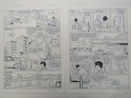 Sikorski, Alain -  2x Planche originale - La Clé du mystère T.1 - Meurtre sous la Manche - (2000) | Catawiki