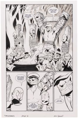 THE GOON #1 COMIC BOOK PAGE ORIGINAL ART BY ERIC POWELL. | Hake’s