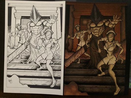 SILENT HILL PYRAMID HEAD Chris McJunkin 11x17 Original Art + PRINT 2026 SALE! | eBay US (Buy It Now)