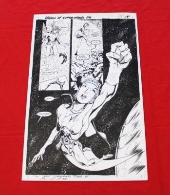 Lot 209 - Original Comic Art Splash Page Legion Super-Heroes | misc / divers
