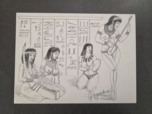 Glogowski , Philippe - illustration originale - "Les filles d’Isis" | Galerie des bulles