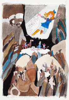 Zbigniew Rychlicki (1922 - 1989) | Zbigniew Rychlicki | "Dorota i Oz znowu razem", projekt ilustracji, około 1978 | Desa Unicum