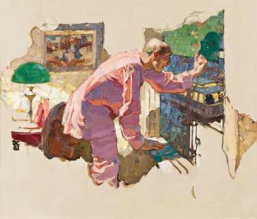 DEAN CORNWELL (1892-1960) "A noisy street car disturbed his sleep." | Swann Galleries