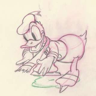 Walt Disney Studios - Original production drawing - "The Hockey Champ" - Donald Duck - (1939) | Catawiki