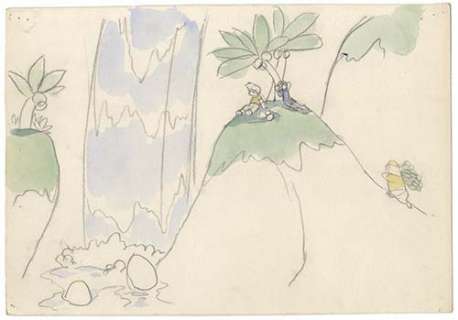 Hayao Miyazaki Autograph color illustrations "Animal Treasure Island"