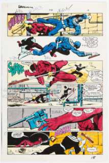 Glynis Oliver (as Glynis Wein) - Daredevil #172 Story Page 18 Production Color Guide (Marvel, 1981).