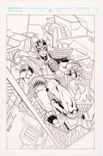 Tom Artis and Sam de la Rosa - Judge Dredd #48 Cover Original Art (Fleetway/Quality, 1990).