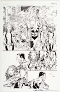 Marc Silvestri and Jay Leisten - Dark Avengers / Uncanny X-Men: Utopia #1 Story Page 22 Original Art (Marvel, 2009)....