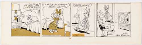 Taliaferro, Al | Al Taliaferro (as Walt Disney) Donald Duck Daily Comic Strip Original Art dated 4-30-60 (King Features Syndicate/W... | Heritage