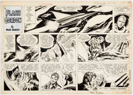 Raboy, Mac | Mac Raboy Flash Gordon Sunday Comic Strip Autographed Original Art dated 9-18-60 (King Features Syndicate, 1960). ... | Heritage