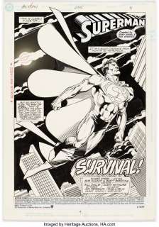 McLeod, Bob | Bob McLeod and Brett Breeding Action Comics #655 Splash Page 4 Superman Original Art (DC, 1990).... | Heritage