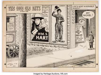 Hess, Erwin L. - Erwin L. Hess The Good Old Days Sunday Comics Panel Original Art dated 5-14-60 (United Feature Syndicate, 1960)....