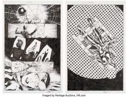 Booth, Bret | Bret Booth and Norm Rapmund Justice League of America #4 Pages 19-20 Original Art (DC, 2013).... (Total: 2 Original Art) | Heritage