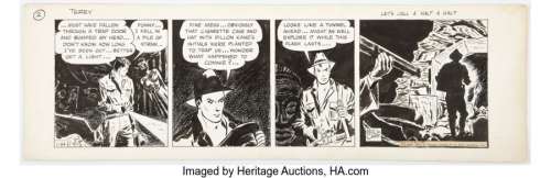 Caniff, Milton | Milton Caniff Terry and the Pirates Daily Comic Strip Original Art dated 1-24-39 (Chicago Tribune-N.Y. News Syndic... | Heritage