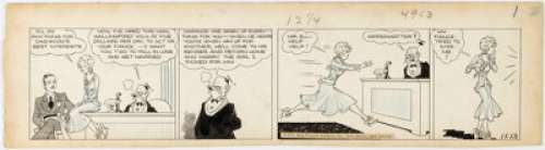 Young, Chic | Chic Young Blondie Daily Comic Strip Original Art dated 12-28-31 (King Features Syndicate, 1931). ... | Heritage