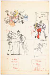 Aragonés, Sergio - Sergio Aragonés Sojourn "T. C. Mars: Private Eye" Preliminary Story Page Original Art (White Cliffs Pu...