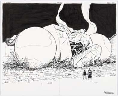 Chiang, Cliff - Cliff Chiang Paper Girls #19 Wraparound Cover Original Art (Image, 2018)....