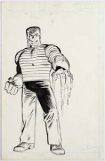 Zeck, Mike | Mike Zeck and Joe Rubinstein The Official Handbook of the Marvel Universe #9 Sandman Illustration Original Art (Ma... | Heritage