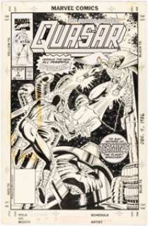 Manley, Mike | Mike Manley and Danny Bulanadi Quasar #7 Cover Spider-Man Original Art (Marvel, 1990).... | Heritage