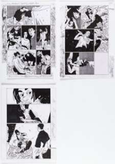 Radhakrishnan, Anand - Anand Radhakrishnan (as Anand R.K.) Grafity‘s Wall Graphic Novel Story Pages 112-114 Group of 3 Original Art (Dark... (Total: 3 Original Art)