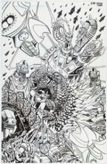 Zornow, Jeffrey - Jeffrey Zornow Godzilla: Rulers of Earth "Japanese Cover" Variant Cover Original Art (IDW, 2013-2015)....