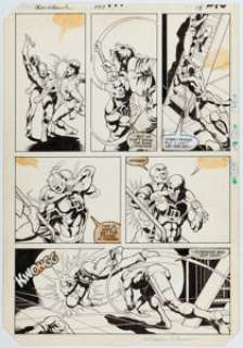 Johnson, William (Comic Book Artist) | William Johnson and Mike Mignola Daredevil #197 Story Page 14 Original Art (Marvel, 1983).... | Heritage