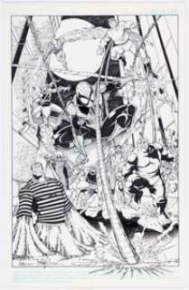 Lyle, Tom | Tom Lyle - Spider-Man vs. Sinister Six (Nine) Illustration Original Art (2002).... | Heritage