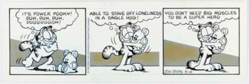 Davis, Jim | Jim Davis Garfield Daily Comic Strip Original Art dated 3-6-95 (PAWS/Universal Press Syndicate, 1995).... | Heritage